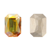 Metallic Sunshine Thin Octagon Shape High Quality Glass Pointed Back Fancy Rhinestones WholesaleRhinestone